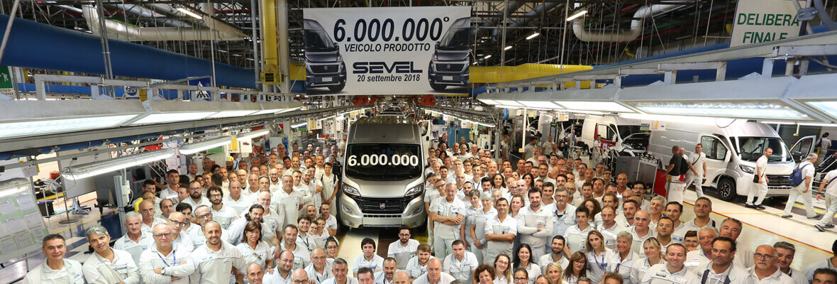 Six million vehicles for Fiat Pro at Sevel, the Ducato plant